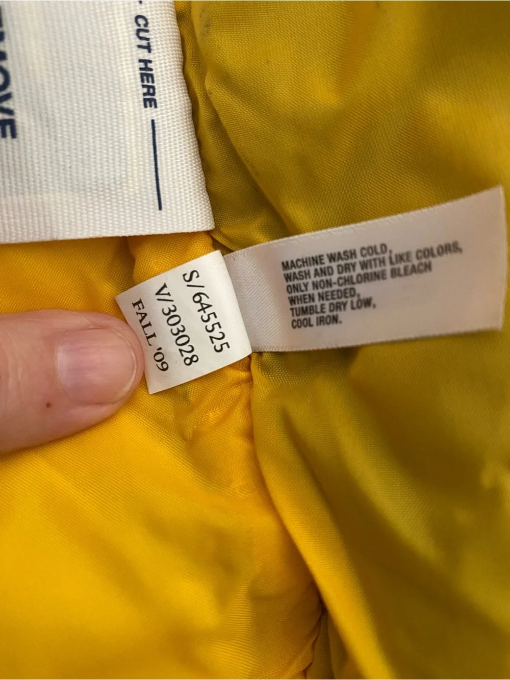 Gap Kids Puffer Vest Gray Yellow Zip Up Flap Pocket Flannel Neck Size L/XL